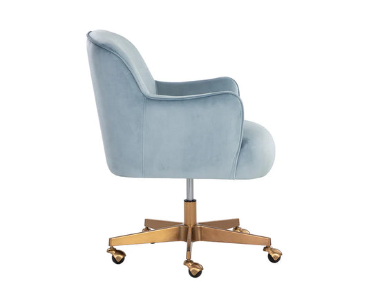 Sunpan Karina Office Chair - Cornflower Blue Sky