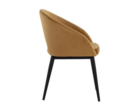 Sunpan Thatcher Dining Armchair - Black / Gold Sky 