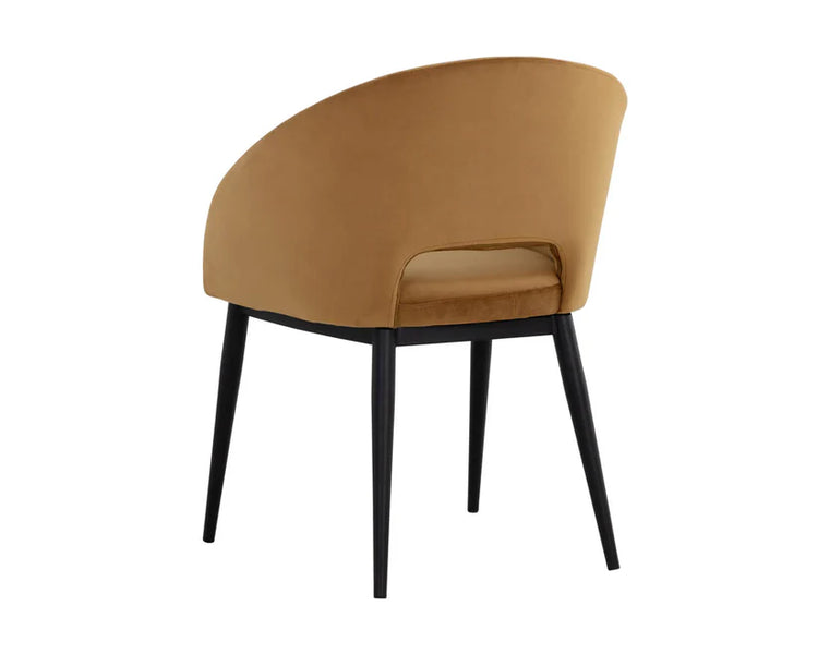 Sunpan Thatcher Dining Armchair - Black / Gold Sky 