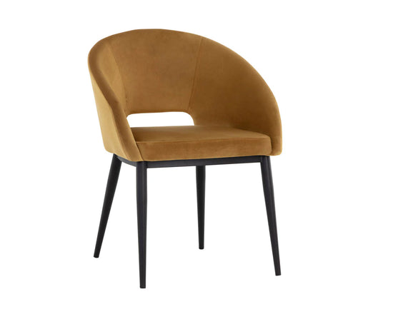 Sunpan Thatcher Dining Armchair - Black / Gold Sky 