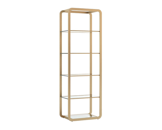 Sun Ambretta Small Bookcase - Gold / Stainless Steel