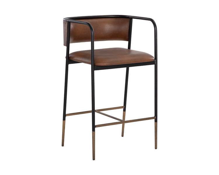 Sunpan Brenan Counter Stool - Bravo Cognac