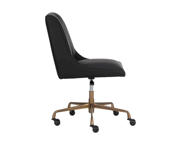 Sunpan Halden Office Chair - Rustic Bronze - Vintage Black