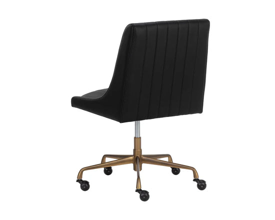 Sunpan Halden Office Chair - Rustic Bronze - Vintage Black