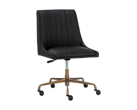 Sunpan Halden Office Chair - Rustic Bronze - Vintage Black