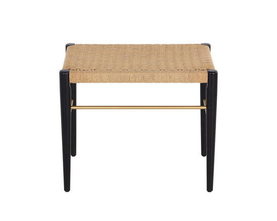 Sunpan Bondi Stool - Black / Natural Rope