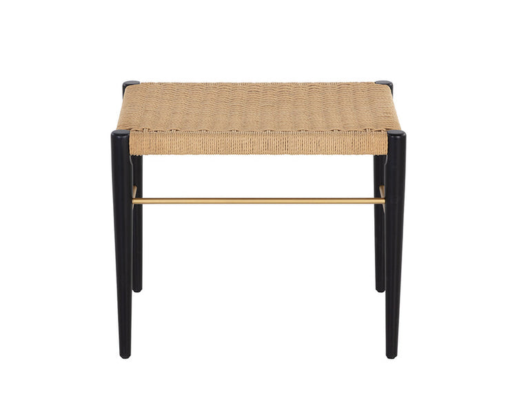 Sunpan Bondi Stool - Black / Natural Rope