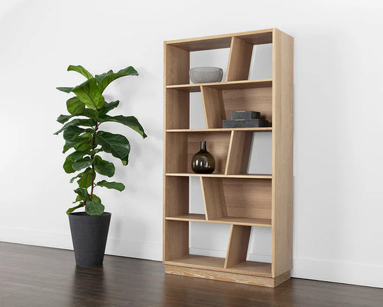 Sunpan Jude Bookcase - Rustic Oak