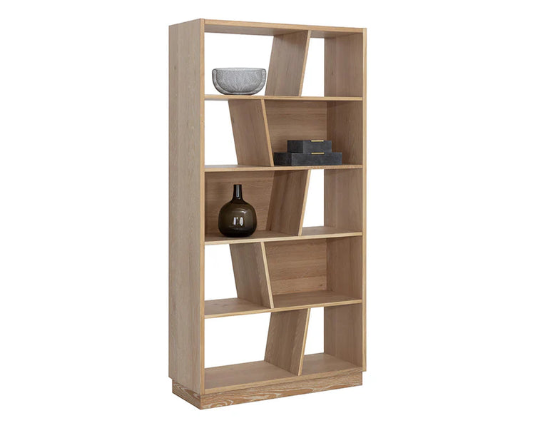 Sunpan Jude Bookcase - Rustic Oak