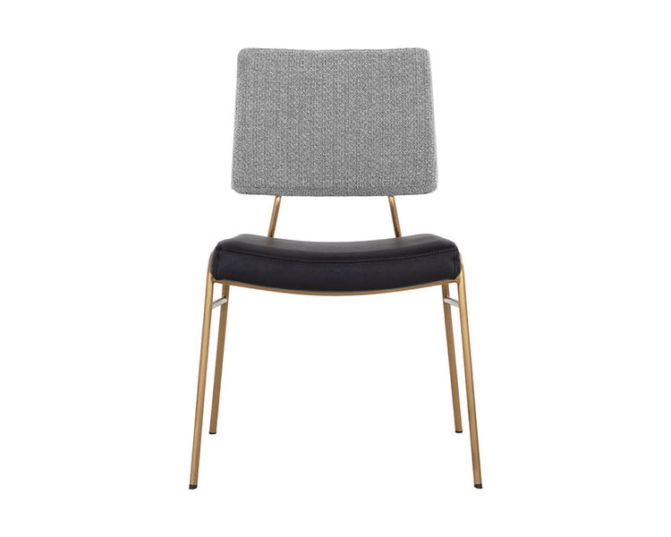 Sunpan Brinley Dining Chair - Gold - Nightfall Black / Chacha Grey