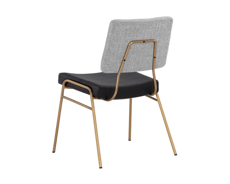 Sunpan Brinley Dining Chair - Gold - Nightfall Black / Chacha Grey