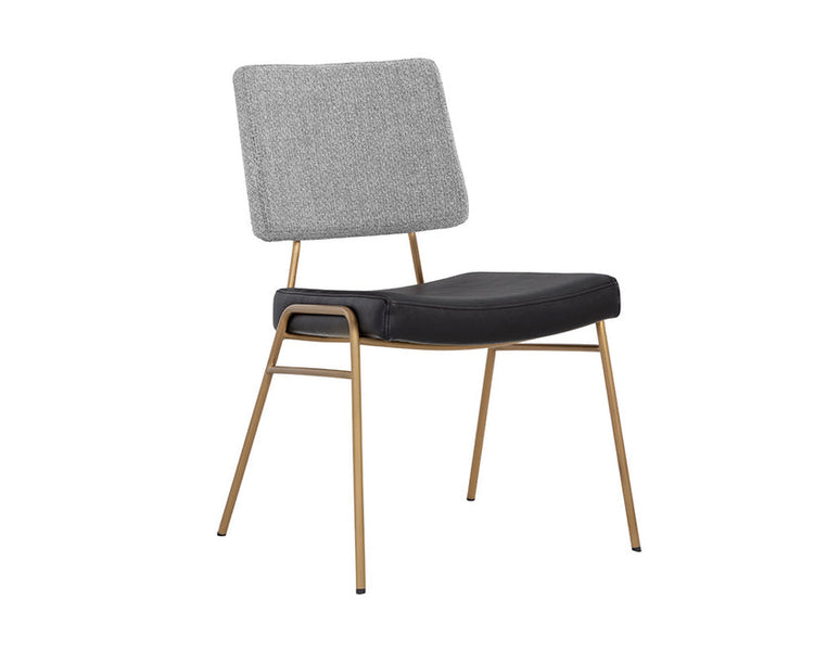 Sunpan Brinley Dining Chair - Gold - Nightfall Black / Chacha Grey