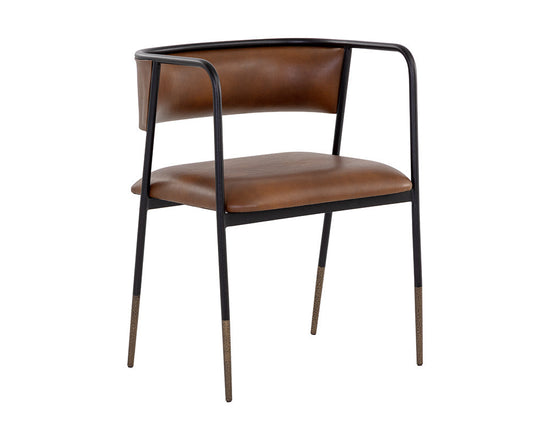 Sunpan Brenan Dining Arm Chair - Bravo Cognac