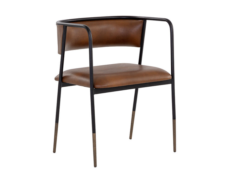 Sunpan Brenan Dining Arm Chair - Bravo Cognac