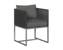 Crete Dining Armchair  Dark Grey