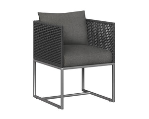 Crete Dining Armchair  Dark Grey