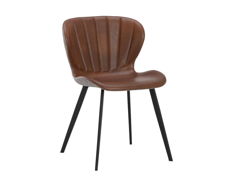 Sunpan Arabella Dining Chair - Bravo Cognac / November Grey