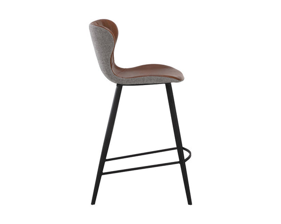 Sunpan Arabella Counter Stool - Bravo Cognac / November Grey