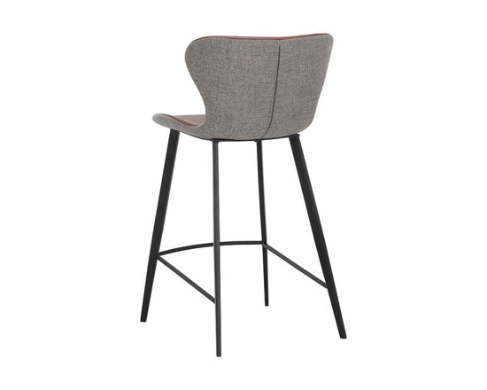 Sunpan Arabella Counter Stool - Bravo Cognac / November Grey