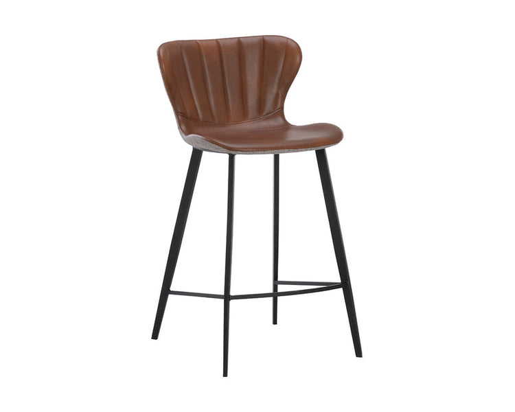 Sunpan Arabella Counter Stool - Bravo Cognac / November Grey