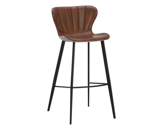 Sunpan Arabella Bar Stool -  Bravo Cognac / November Grey