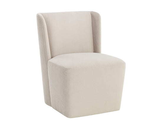 Sunpan Amita Wheeled Dining Chair