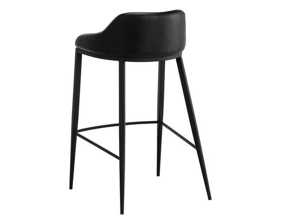 Sunpan Astra Bar Stool - Nightfall Black