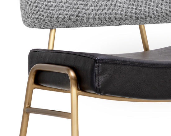 Sunpan Brinley Bar Stool - Gold -Nightfall Black / Chacha Grey