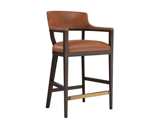 Sunpan Brylea Bar Stool - Brown - Shalimar Tobacco