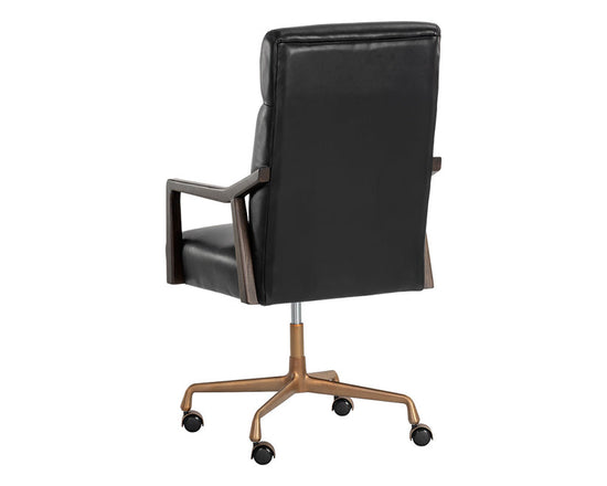 Sunpan Collin Office Chair - Cortina Black Leather