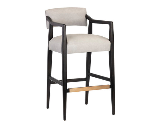 Sunpan Keagan Bar Stool - Saloon Light Grey