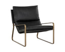 Zancor Lounge Chair Antique Brass
