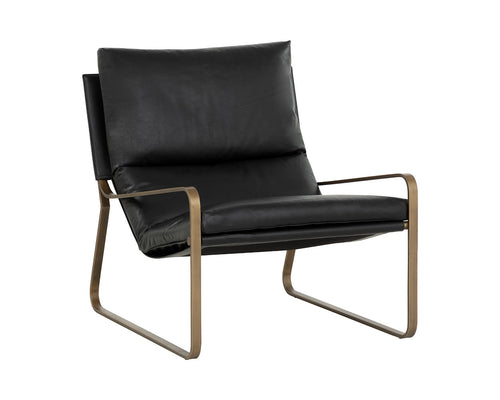 Zancor Lounge Chair Antique Brass