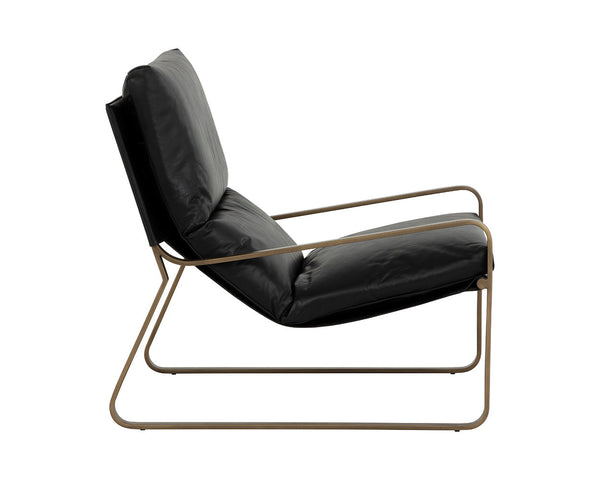 Zancor Lounge Chair Antique Brass