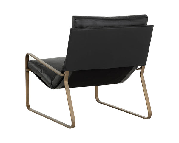 Zancor Lounge Chair Antique Brass