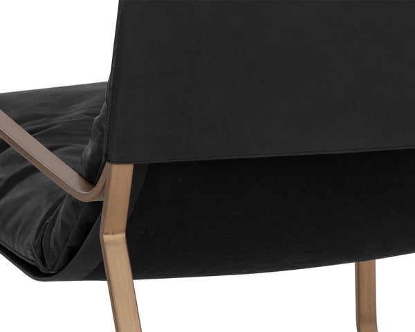 Zancor Lounge Chair Antique Brass