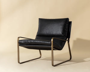 Zancor Lounge Chair Antique Brass