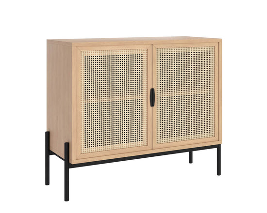 Sunpan Avida Sideboard - Rustic Oak / Natural Rattan