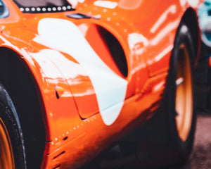 Vintage Ferrari  72" X 48"  Charcoal Frame