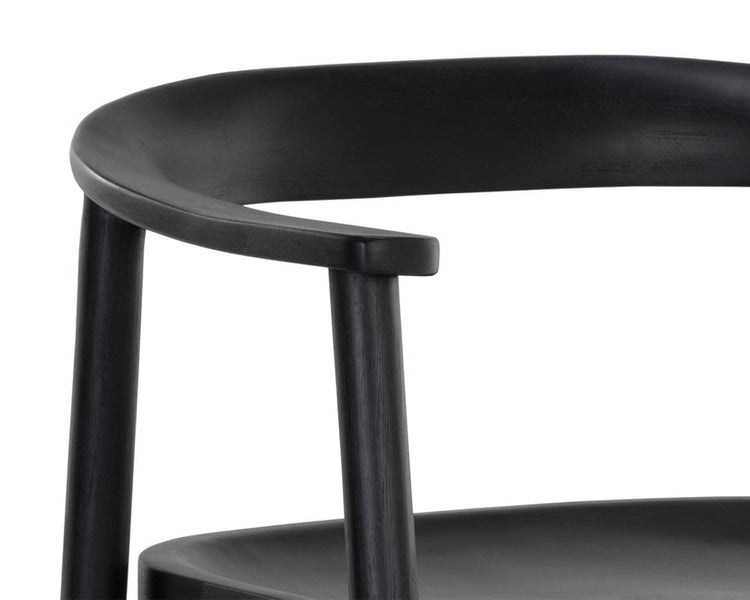 Sunpan Jeremy Counter Stool - Wood Seat - Black 