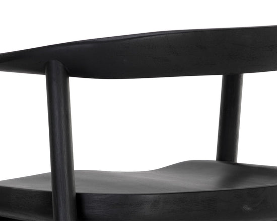 Sunpan Jeremy Counter Stool - Wood Seat - Black 