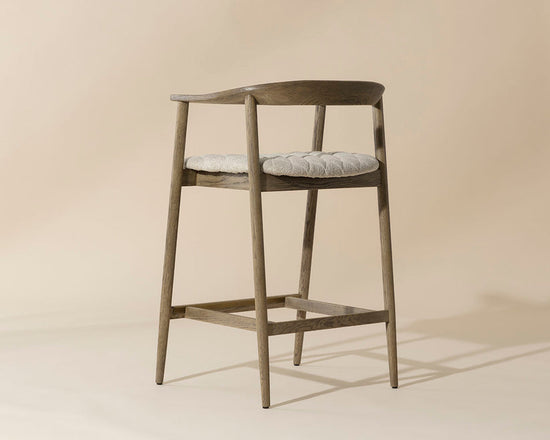 Sunpan Jeremy Counter Stool - Weathered Oak / Dove Cream