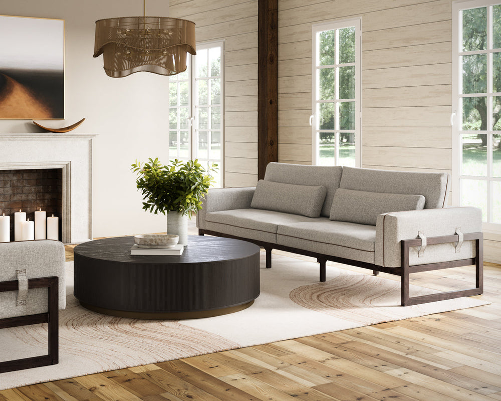 Kalla Round Coffee Table - Charcoal