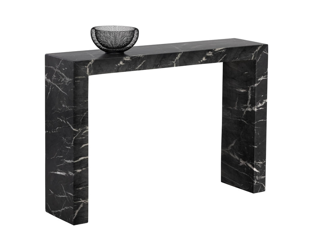 Axle Console Table  Marble Look