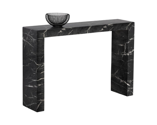 Axle Console Table  Marble Look