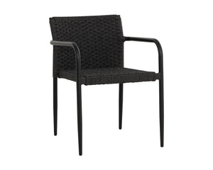 Casella Stackable Dining Armchair  Black  | Set of 2
