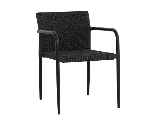 Casella Stackable Dining Armchair  Black  | Set of 2