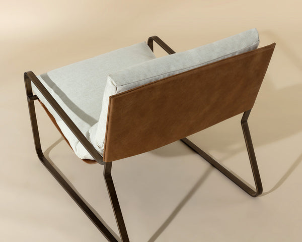 Zancor Lounge Chair Antique Brass