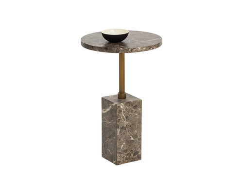 Mizani End Table  Marble Look
