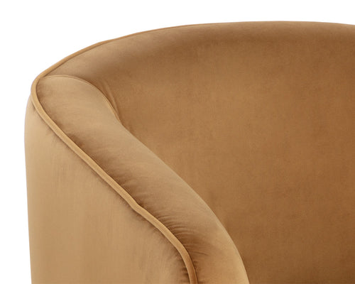 Hazel Swivel Lounge Chair  Dark Bronze